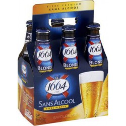 1664 Bière blonde Sans alcool 0.5%vol. 25cl (pack de 6)