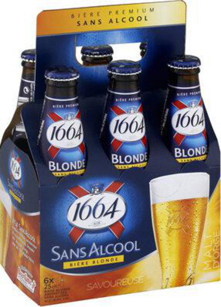 Bière blonde sans alcool 1664