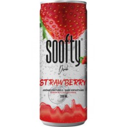 Soofty Drink Boisson pétillante Soofy Goût fraise 33cl