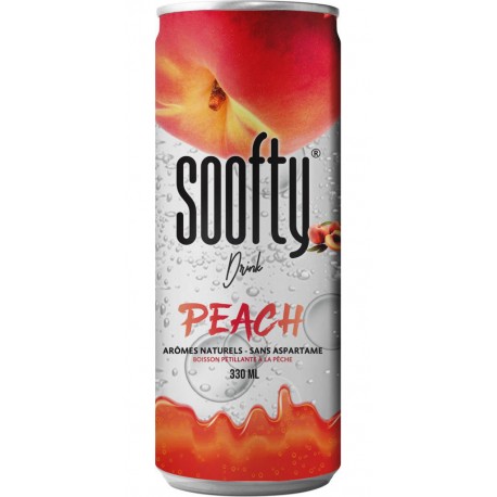 NC Boisson pétillante Soofy Goût pêche 33 Cl