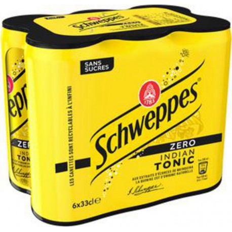 Schweppes Indian Tonic Zero 33cl (pack de 6)