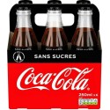 Coca-Cola Soda à base de cola sans sucres 25cl (pack de 6)