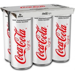 Coca-Cola Soda à base de cola light taste 33cl (pack de 6)