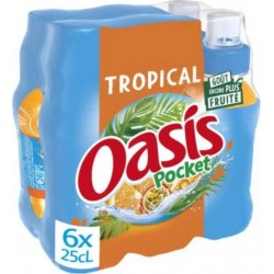 Oasis Pocket Tropical 25cl (pack de 6)