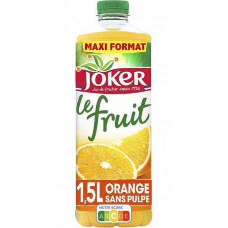 Joker Le fruit - Jus d'orange sans pulpe 1,5 L