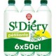 St Diery Eau minérale gazeuse Naturelle 50cl (pack de 6)