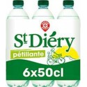 St Diery Eau minérale gazeuse Naturelle 50cl (pack de 6)