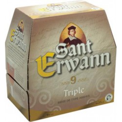 Bière blonde Abbaye Sant Erwann Triple 9% 25cl (pack de 6)