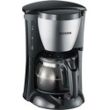 Severin ka4805 cafetiere filtre compacte, 4 tasses 0,46L arret automatique verseuse en verre 650W inox noir