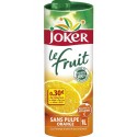 Joker Le Fruit Orange sans pulpe brique 1L (pack de 6)