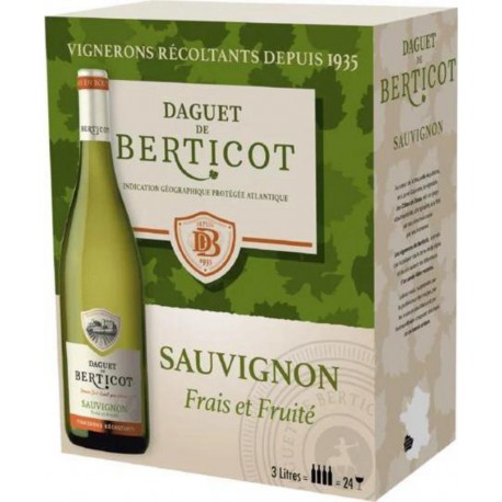 DAGUET DE BERTICOT Vin blanc Sauvignon 3L