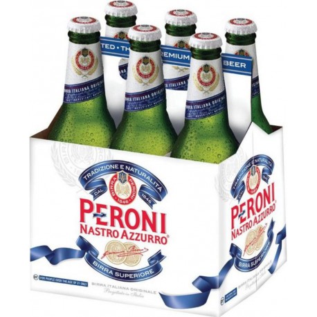 Peroni Bière Blonde Nastro Azzuro 33cl 5.1 %vol (pack de 6)