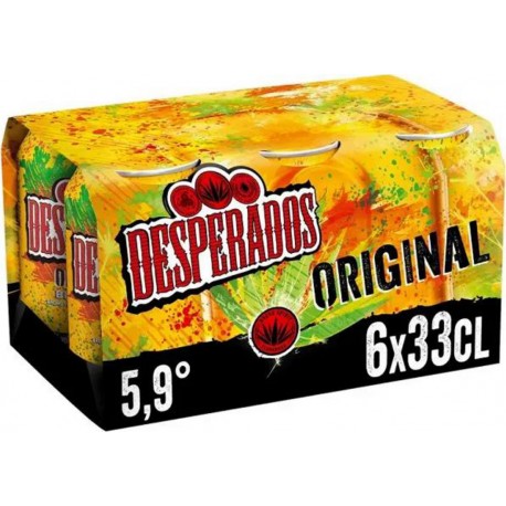 Bière blonde Tequila Desperados Fraîche 5.9%vol. 33cl (pack de 6)