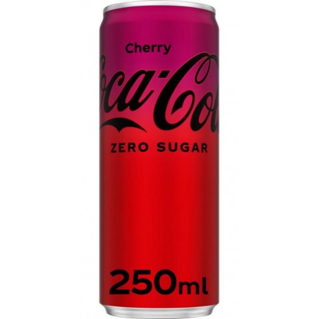 Coca-Cola Cherry Zero 25cl (lot de 4 packs de 6 soit 24 canettes)