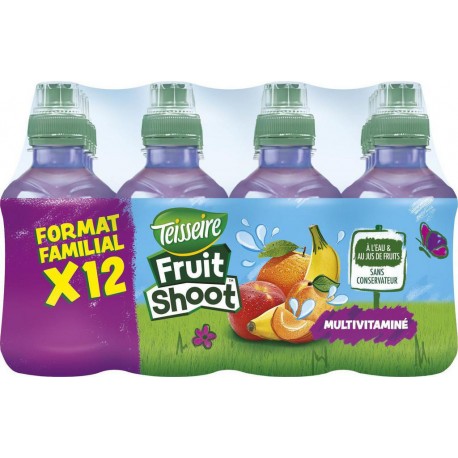 Teisseire Fruit Shoot MULTIVITAMINES 20cl (pack de 12)