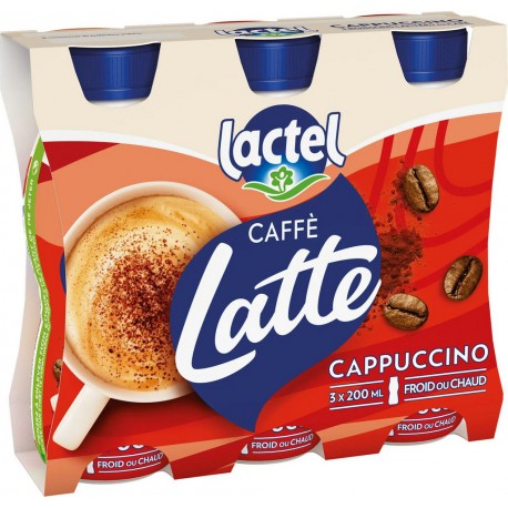 Lactel Caffé Latte Cappuccino 220ml (pack de 3)