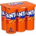 FANTA Boisson gazeuse à l'Orange 33cl (lot de 4 packs de 6 soit 24 canettes)