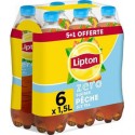 Lipton PECHE ZERO 1.5L (pack de 6)