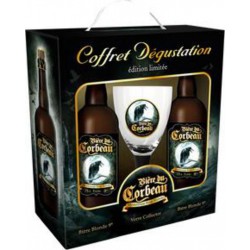 Biere du Corbeau 9%V 2x75cl + verre (pack de 2)