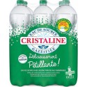 Cristaline Eau de source gazeuse 1,5L (pack de 6)