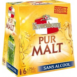 Kronenbourg Bière blonde Pur Malt sans alcool 25cl (pack de 6)