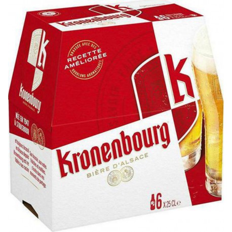 Kronenbourg Bière blonde 4.2% 25cl (pack de 6)