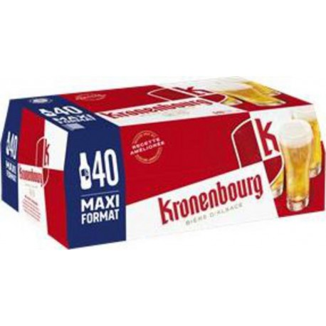 Bière blonde Kronenbourg 4.2%vol. 25cl (pack de 40)