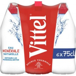 Vittel Eau minérale naturelle 75cl (pack de 6)