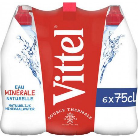 Vittel Eau minérale naturelle 75cl (pack de 6)