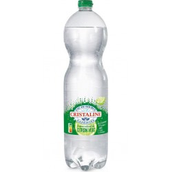 CRISTALINE Eau de source pétillante aromatisée Arôme Citron Vert 1,5L