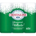 CRISTALINE Eau de source pétillante (pack de 6 canettes de 33cl)