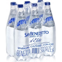 ACQUA MINERALE SAN BENEDETTO Eau pétillante (pack de 6 bouteilles de 1L)