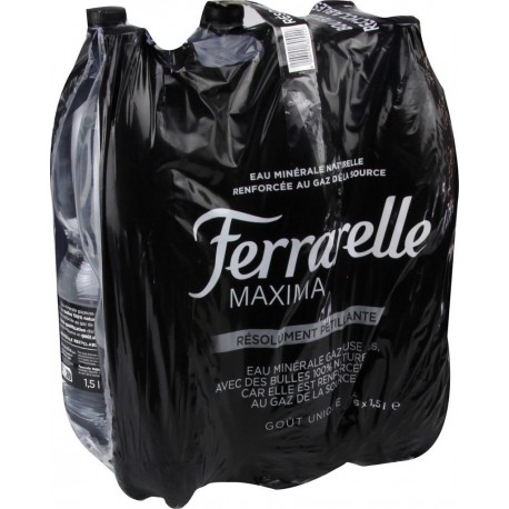 FERRARELLE Eau gazeuse Source Riardo (pack de 6 bouteilles de 1,5L)