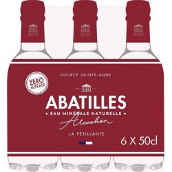 ABATILLES Eau minérale finement pétillante (pack de 6 bouteilles de 50cl)