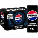 PEPSI Soda Sans Sucres ZERO (pack de 12)