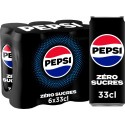 PEPSI Soda au cola sans sucres (pack de 4)