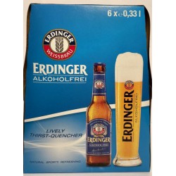 ERDINGER Bière Sans Alcool 0,0% ERDINGER (pack de 6 bouteilles de 33CL)