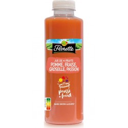 FLORETTE Jus de Fruits Orange Pomme Fraise Framboise pressé à froid La bouteille de 700ml