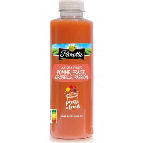 FLORETTE Jus de Fruits Orange Pomme Fraise Framboise pressé à froid La bouteille de 700ml