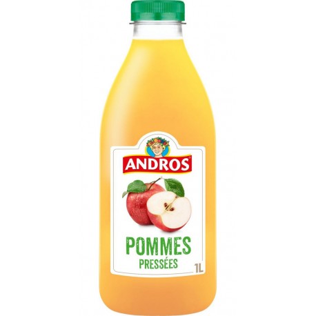 100 ANDROS Jus De Pomme Pressées 100% Pur Jus Sans Sucres Ajoutés ANDROS 1L