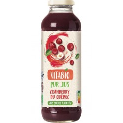 100 VITABIO Jus cranberry du Québec 100% pur jus sans sucres ajoutés Bio VITABIO 50cl