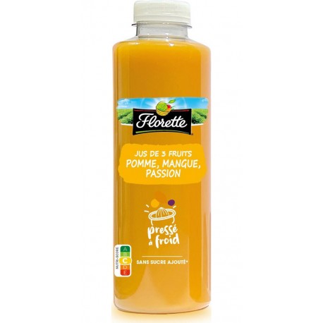 FLORETTE Jus de Fruits Pomme Mangue Passion pressé La bouteille de 700ml