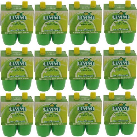 2 Lot 1x Jus De Citron Vert Pressé Limmi Flacons les 12 unités 15ml