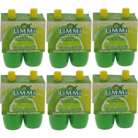 2 Lot 6x Jus De Citron Vert Pressé Limmi Flacons 15ml