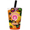JELLY POPPING BOBA Boisson Bubble Tea Goût Litchi et Mangue le verre de 48cL