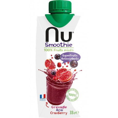 NU Smoothie grenade açaï cranberry la brique de 33cL