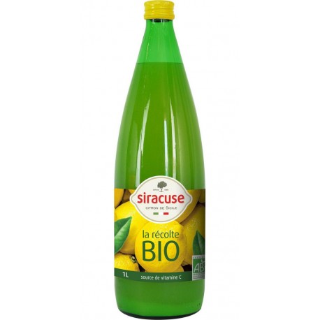 SIRACUSE Jus de citron bio la bouteille d'1L