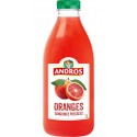 D 100 ANDROS Jus D'Orange Sanguines Pressées 100% Pur Jus Sans Sucres Ajoutés ANDROS 1L