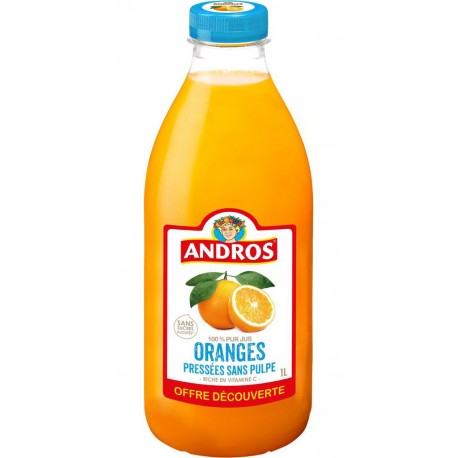 D ANDROS Jus D'Orange Sans Pulpe ANDROS 1L