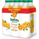 TROPICANA Jus d'Orange Pressée Sans Pulpe Pur Jus (pack de 6 bouteilles de 1,5L)